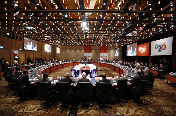 G20 Finance Ministers and Central Bank Governors gather at the annual meeting in Sydney, February 22, 2014 (Jason Reed/ Courtesy Reuters).