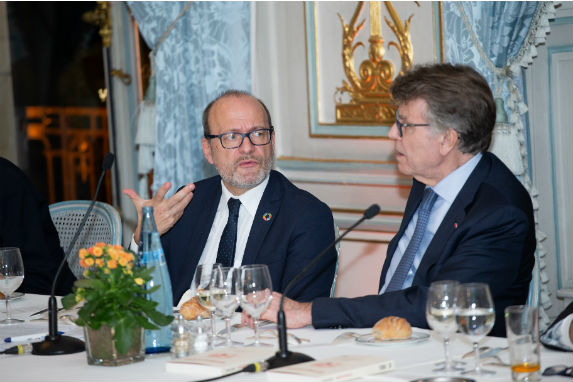 Rémy Rioux gives remarks at the CoC twelfth regional conference in Paris.